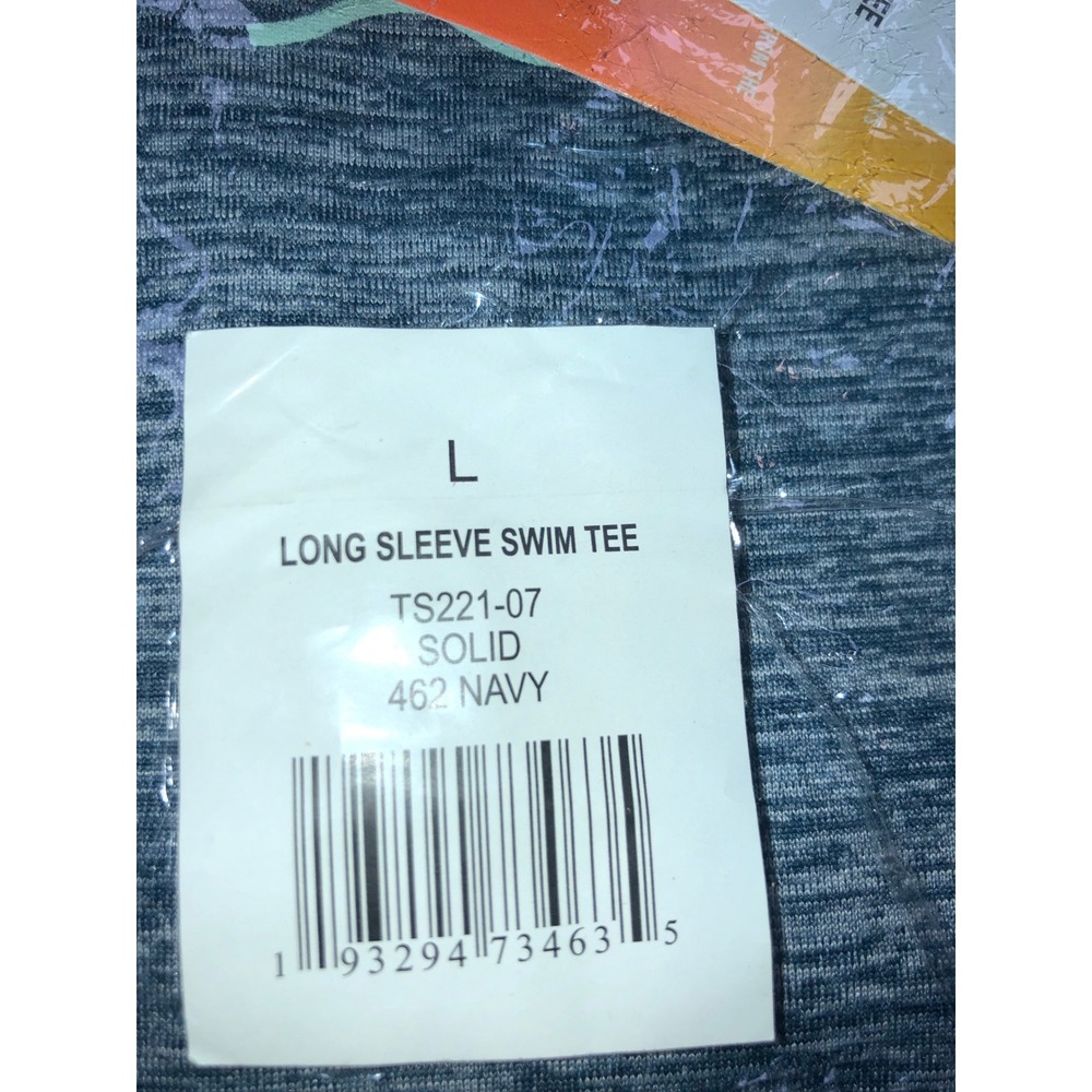 Surf & Swim Co Mens Long Sleeve Swim Tee Navy UPF 50+ Rash Guard TS221-07 L - Picture 2 of 5